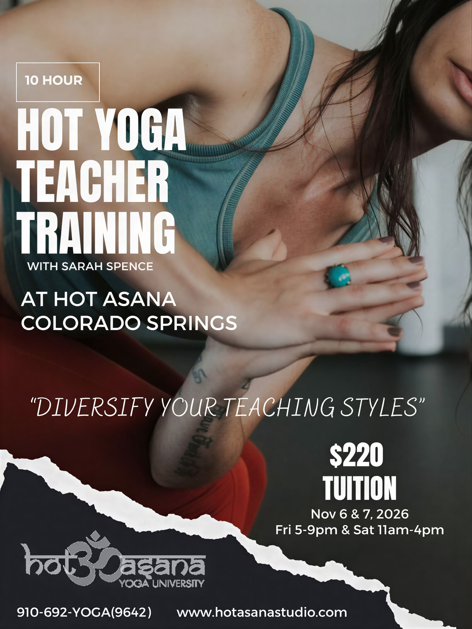 10 tuntia | Hot Yoga -koulutus | Colorado Springs