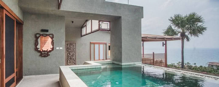 Penthouse-huoneisto uima-altaalla (1 tai 2 makuuhuonetta)
